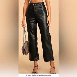 The Baxter Vegan Leather Straight Leg Pants